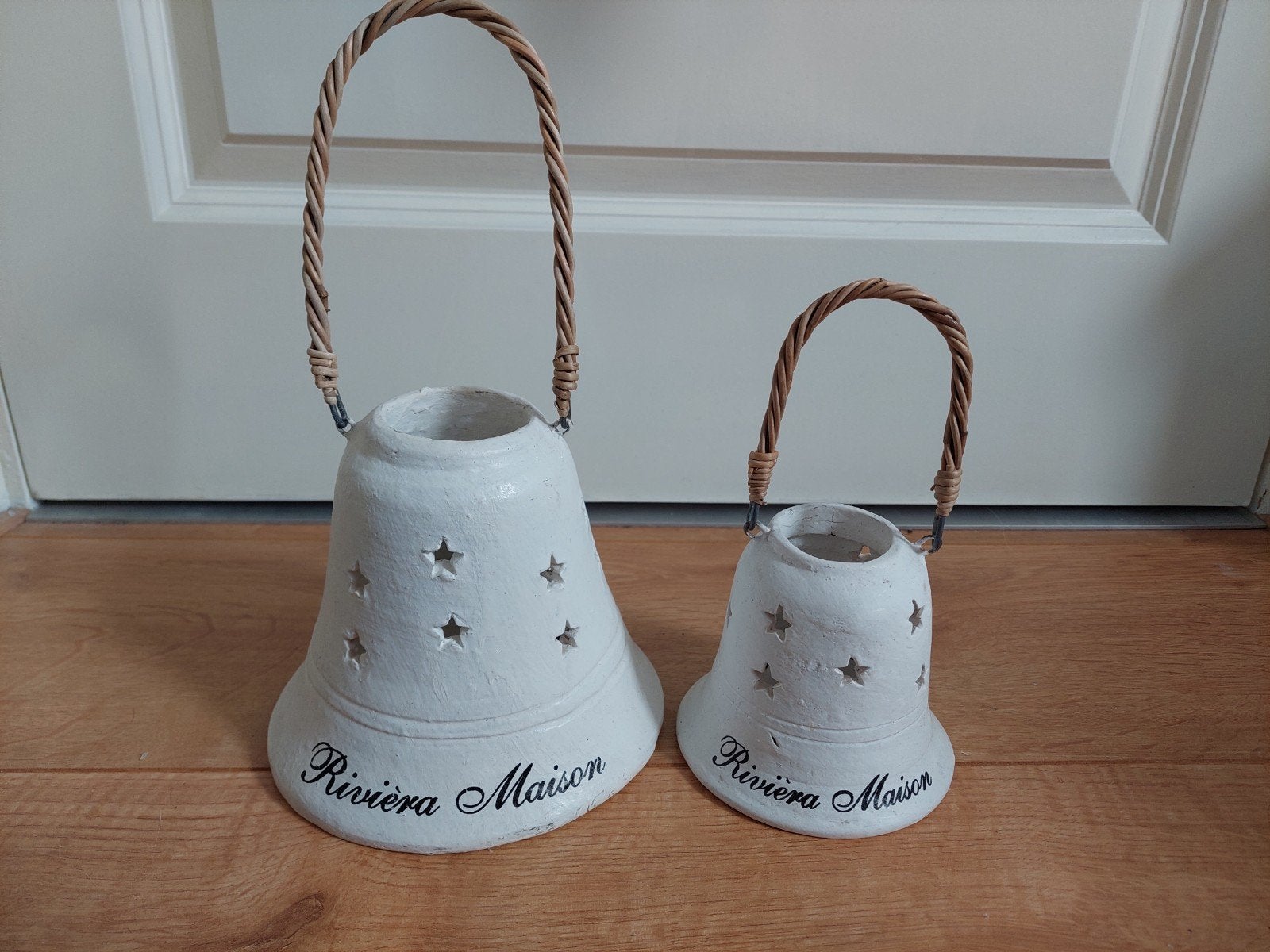 Riviera Maison Klokken Windlichten  - bellen, Overige materialen, Wit, Ophalen of Verzenden, Zo goed als nieuw