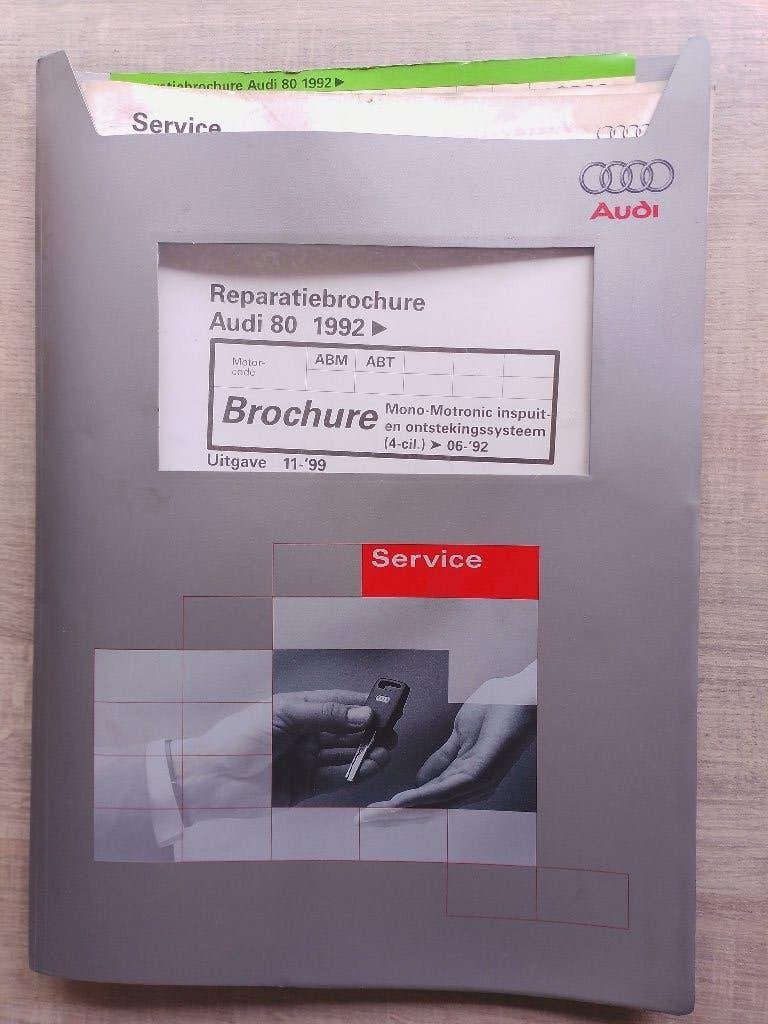 Audi 80 B4 1.6+ 2.0 dealer werkplaatsboek inspuiting ABM ABT, Ophalen of Verzenden, Gelezen, Audi
