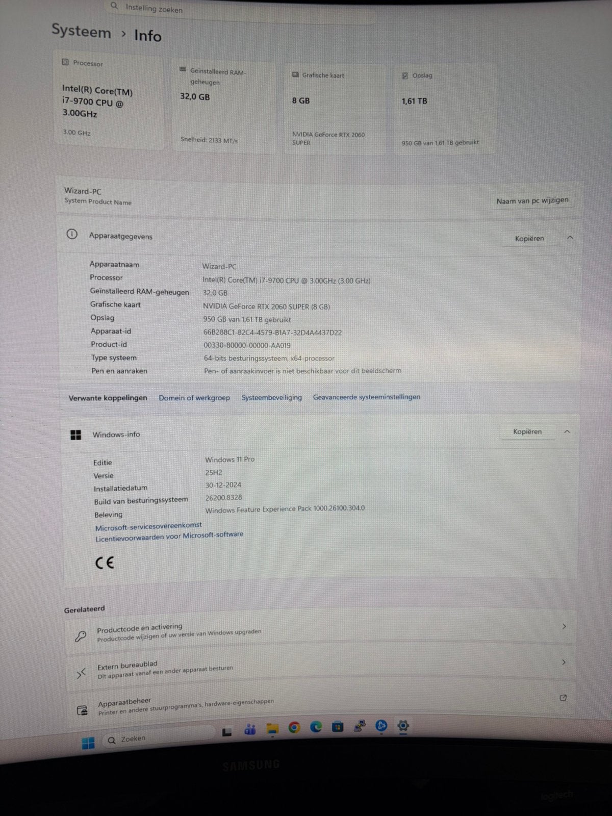 Game computer i7 gen9 rtx supergaming 2070, Ophalen, 15 inch, Zo goed als nieuw, Gaming