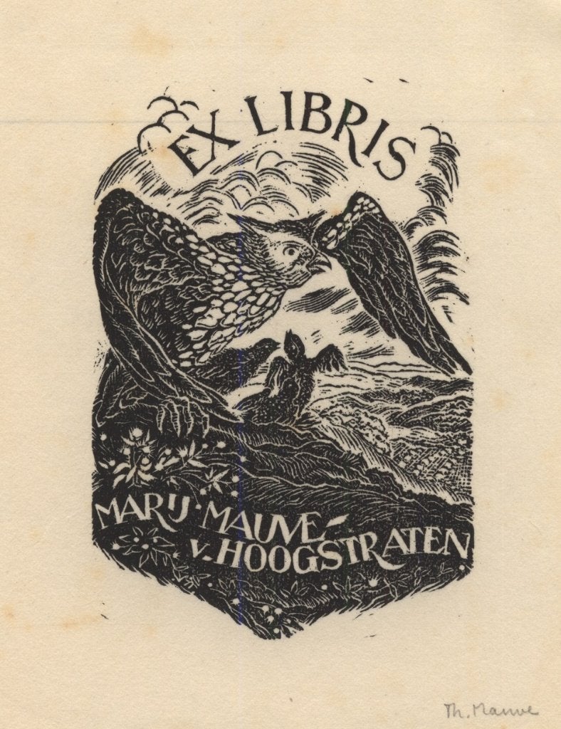 0347 Ex Libris Nederland : Thijs Mauve, 1939, Verzenden, Ex libris