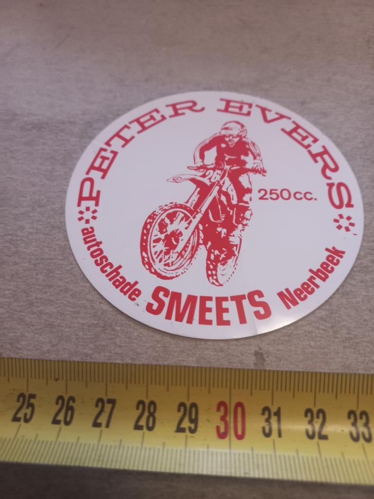 Peter evers 250 cc/smeets neerbeek, Verzamelen, Stickers, Ophalen of Verzenden, Zo goed als nieuw