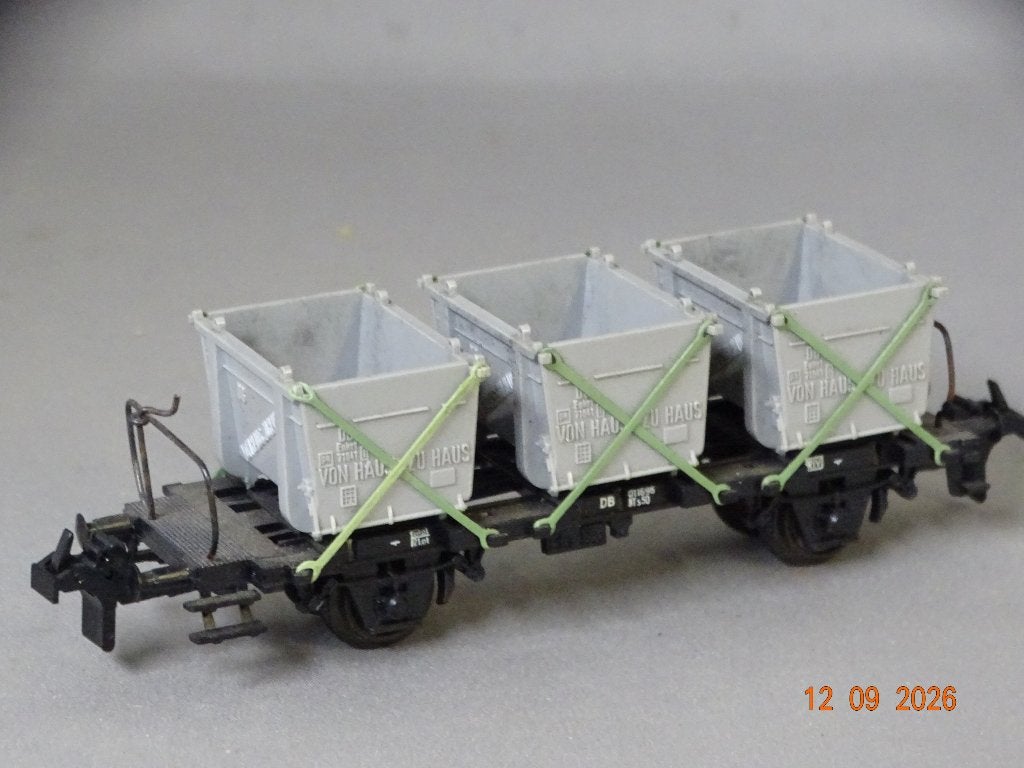 Trix Express Rivarossi "Haus zu Haus" containerwagen, Trix, Ophalen of Verzenden, Zo goed als nieuw, Analoog