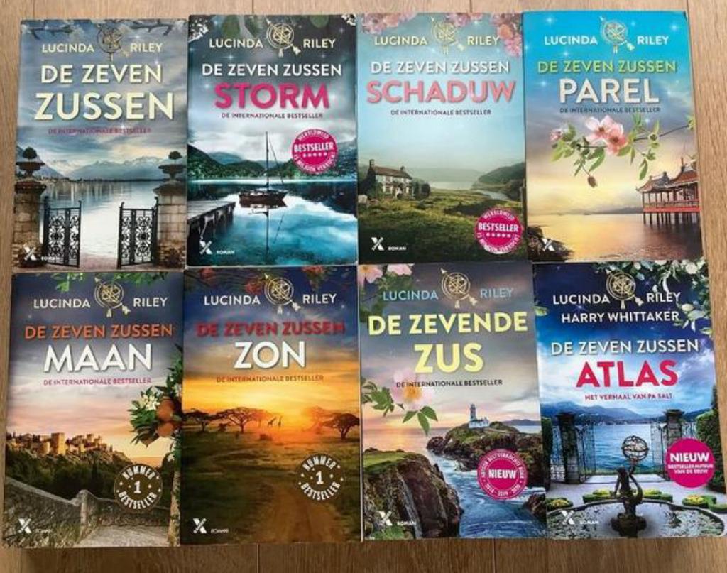 De Zeven Zussen serie compleet - Lucinda Riley (8boeken), Boeken, Romans, Ophalen of Verzenden, Zo goed als nieuw, Nederland