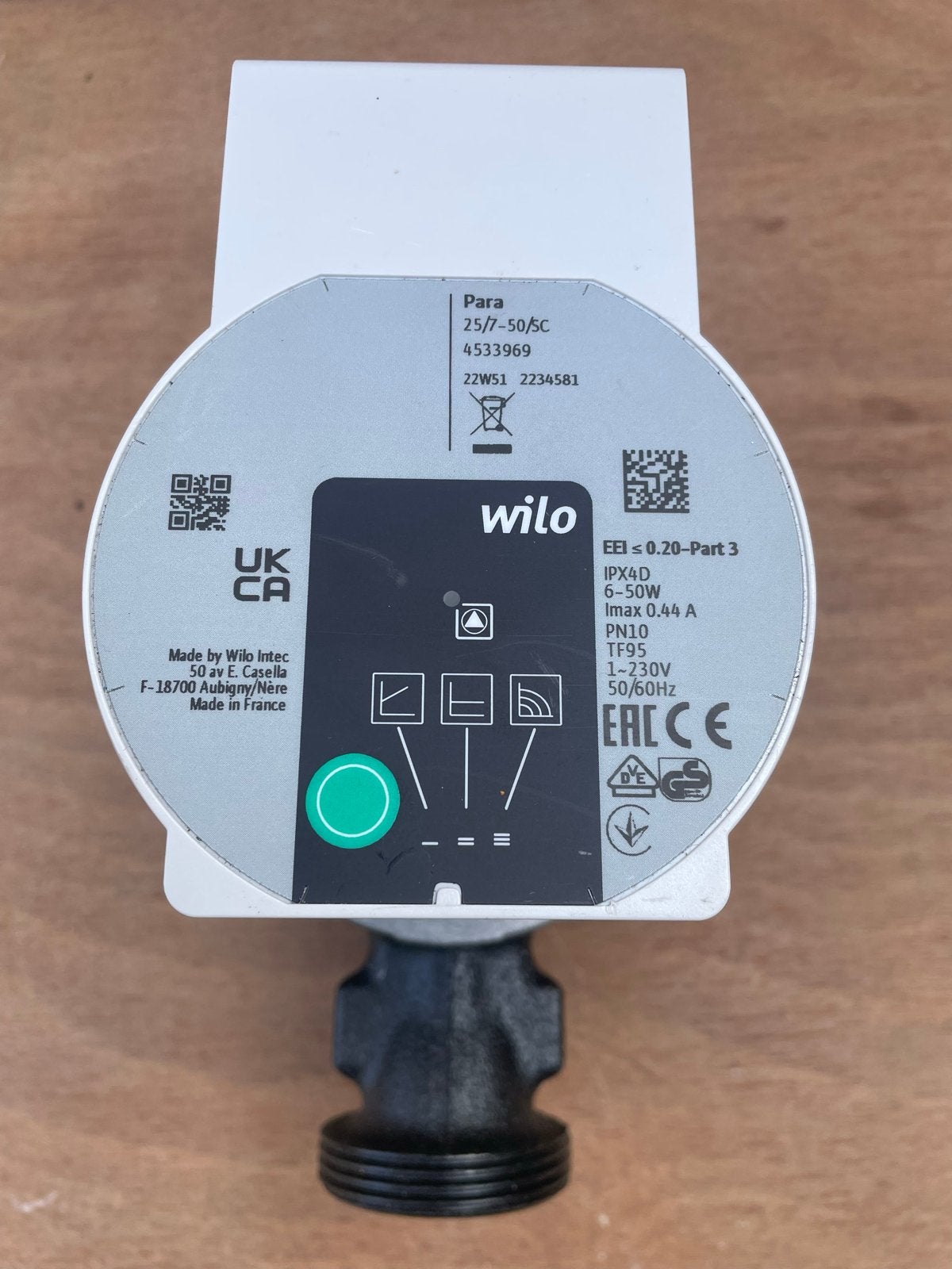 Wilo Para 25/7-50/SC Circulatiepomp, Minder dan 30 cm, Hoog rendement (Hr), Overige typen, Nieuw