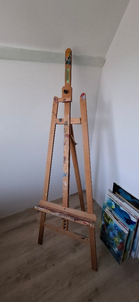Talens klassieke houten driepoot schildersezel kunstenaar, Hobby en Vrije tijd, Schilderen, Ophalen, Zo goed als nieuw, Ezel