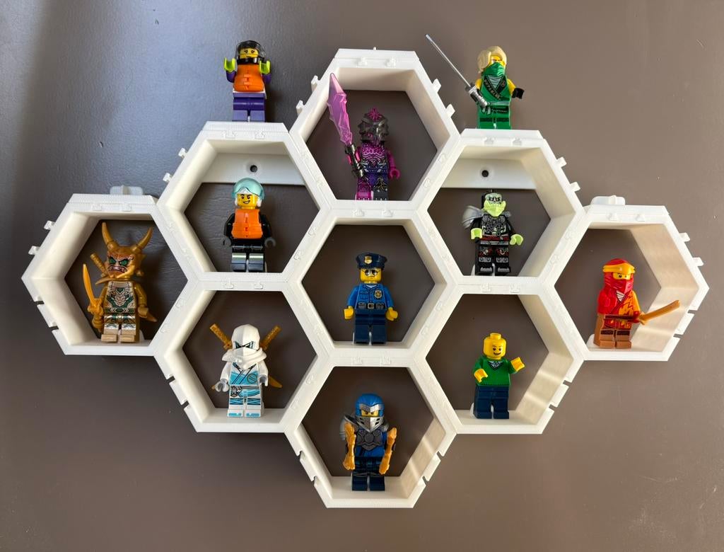 LEGO Minifiguren Wandhouder – Set 9 modules / 14 figuren, Verzenden, Nieuw
