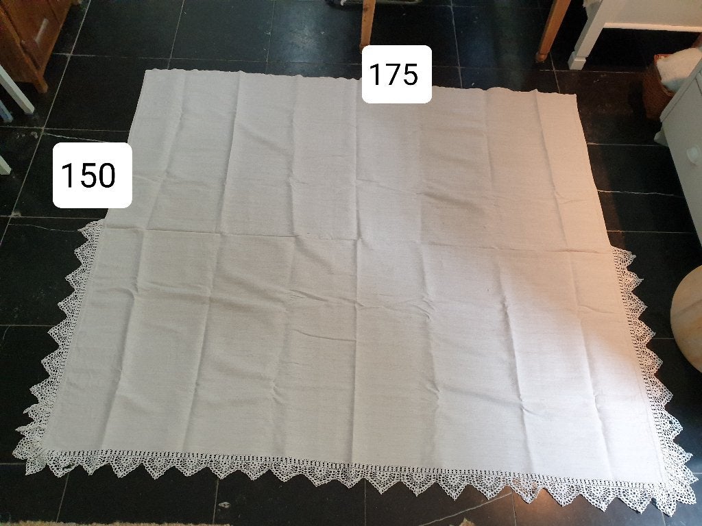Oud Frans bedtextiel, Gebruikt, Eenpersoons, Wit, Overige typen