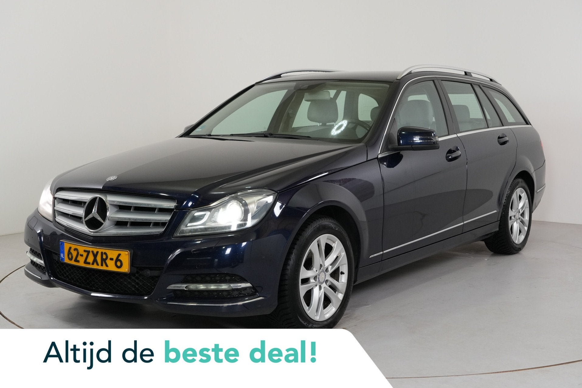 Mercedes-Benz C-Klasse Estate 180 Ambition Avantgarde | Trek, Euro 5, Achterwielaandrijving, Blauw, Leder en Stof