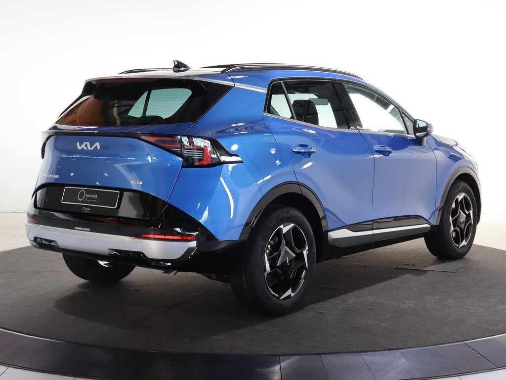 Kia Sportage 1.6 T-GDi Hybrid DynamicPlusLine | Panoramadak, Auto's, Kia, 4 cilinders, Blauw, Leder en Stof, Nieuw