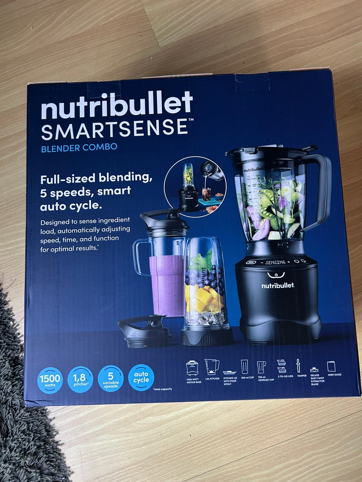 Nutribullet smartsense blender combo nieuw, Ophalen of Verzenden, Nieuw, Blender