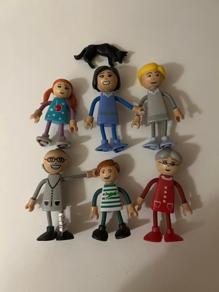 Playtive Junior Houten Buigpoppen Familie Set (6 Figuren), Ophalen of Verzenden, Gebruikt, Jongen of Meisje