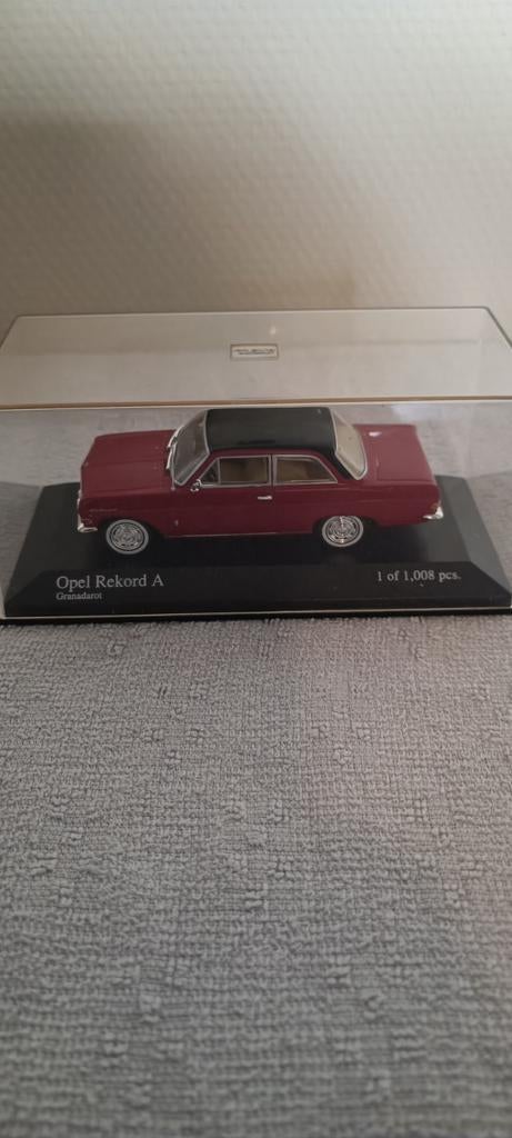 Opel Rekord A modelauto Granadarot, Ophalen of Verzenden