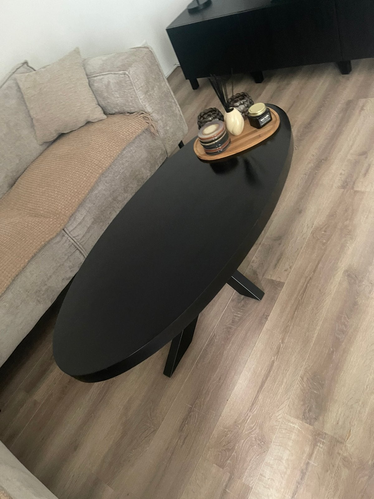 Salontatel ovaal, Huis en Inrichting, Ophalen, 100 tot 150 cm, 50 tot 100 cm, Zo goed als nieuw