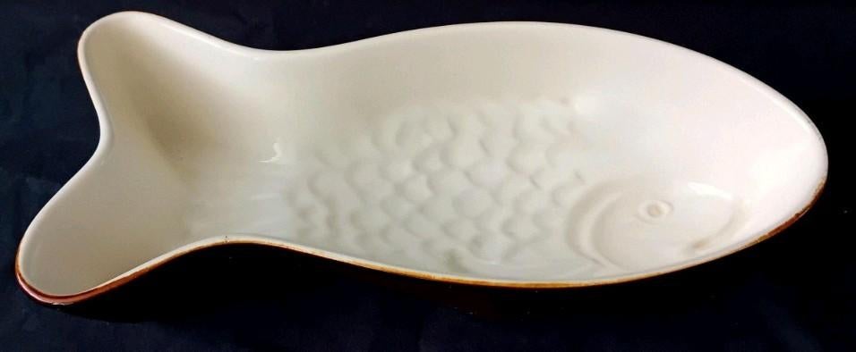 Vintage keramische visvorm | Puddingvorm, Antiek en Kunst, Antiek | Servies los, Ophalen of Verzenden