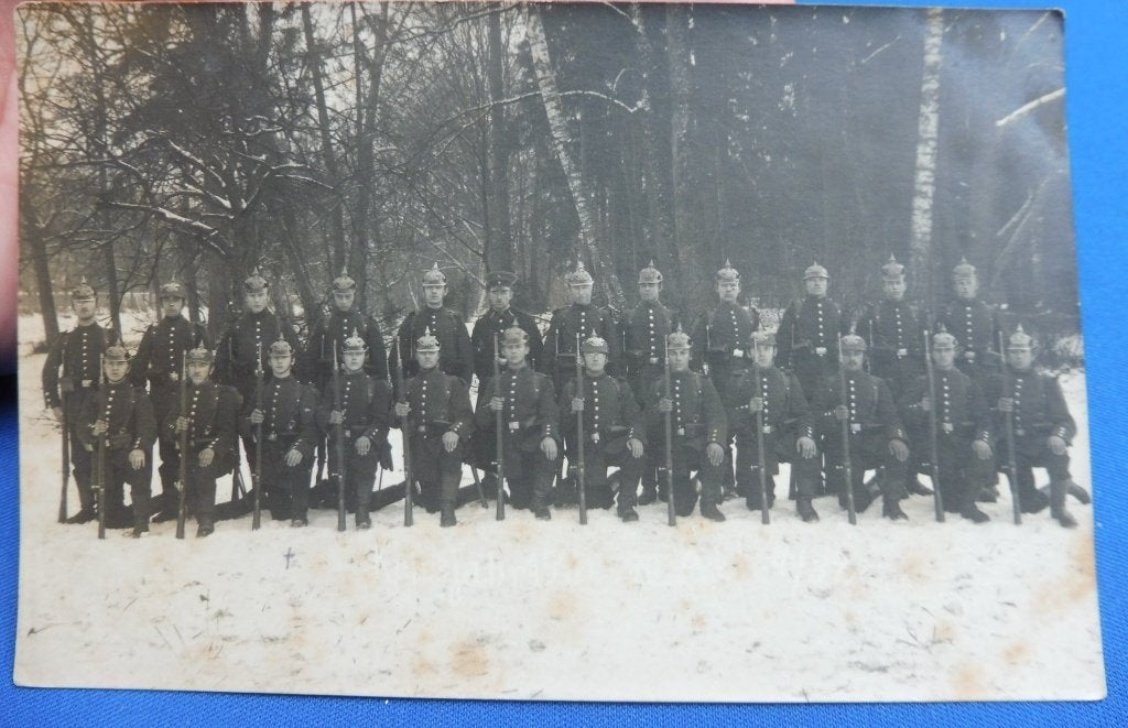 Originele Duitse WO1 Foto Groep met Pickelhaubes (P), Verzamelen, Verzenden, Landmacht, Duitsland, Foto of Poster