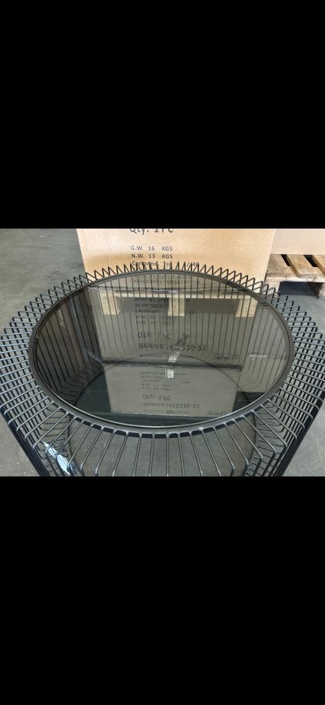 salontafel Riverdale Rocco 82 cm nieuw in doos, blad glas, Huis en Inrichting, Ophalen, 50 tot 100 cm, Rond, Nieuw