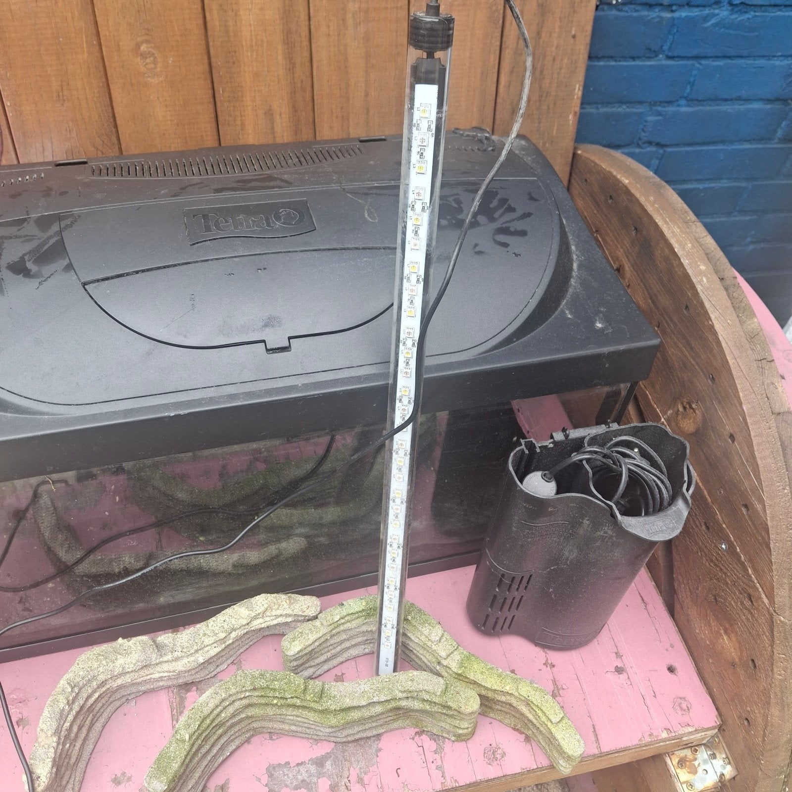 aquarium met toebehoren, Dieren en Toebehoren, Ophalen, Gebruikt, Leeg aquarium
