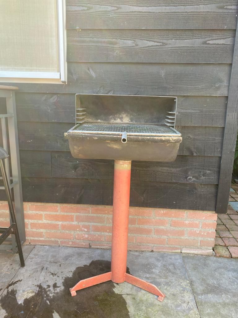 Handgemaakte RVS BBQ - Duurzaam en Verstelbaar, Ophalen, Gebruikt