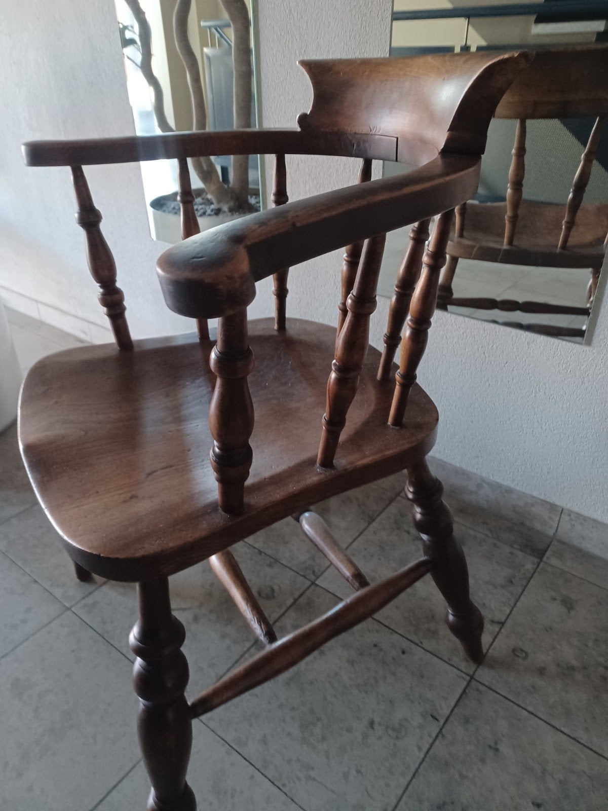 Antieke houten kapiteinsstoel / Windsor stoel, Ophalen of Verzenden