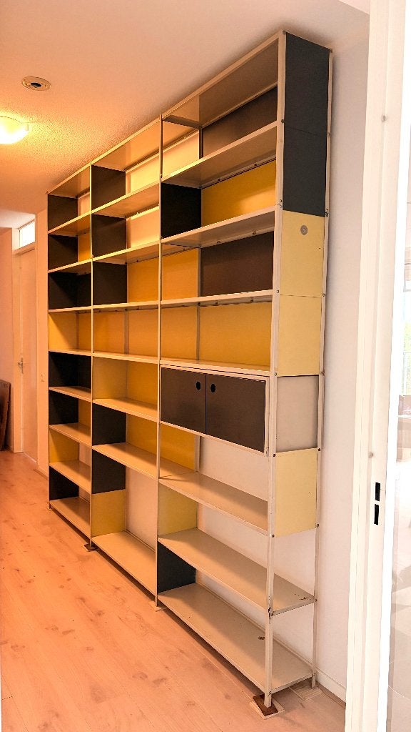 Friso Kramer Asmeta Modulair Kast Systeem Zeldzaam, Ophalen, 200 cm of meer, Minimalistisch mid-century industrieel, 200 cm of meer
