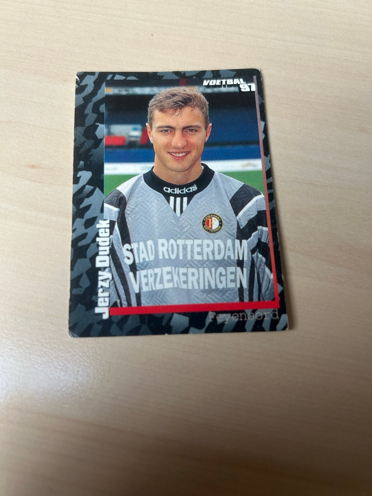 Voetbalplaatje Jerzy Dudek Feyenoord Panini Voetbal 97, Ophalen of Verzenden, Zo goed als nieuw, Sticker