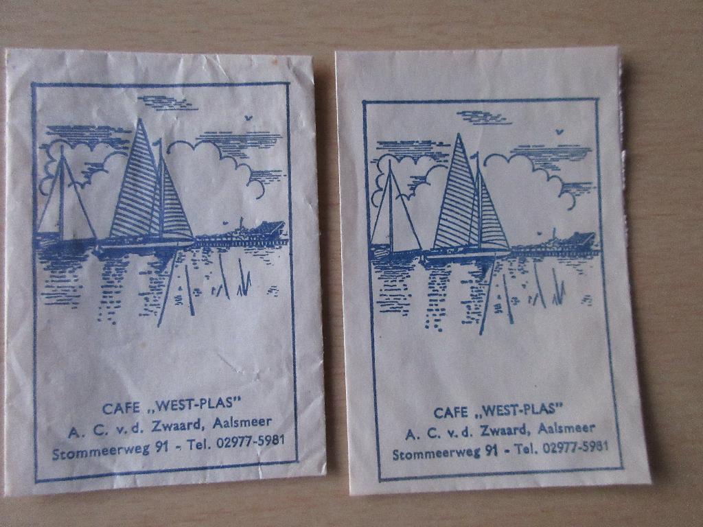 2  x Aalsmeer, café West-Plas, Verzenden, Nederland