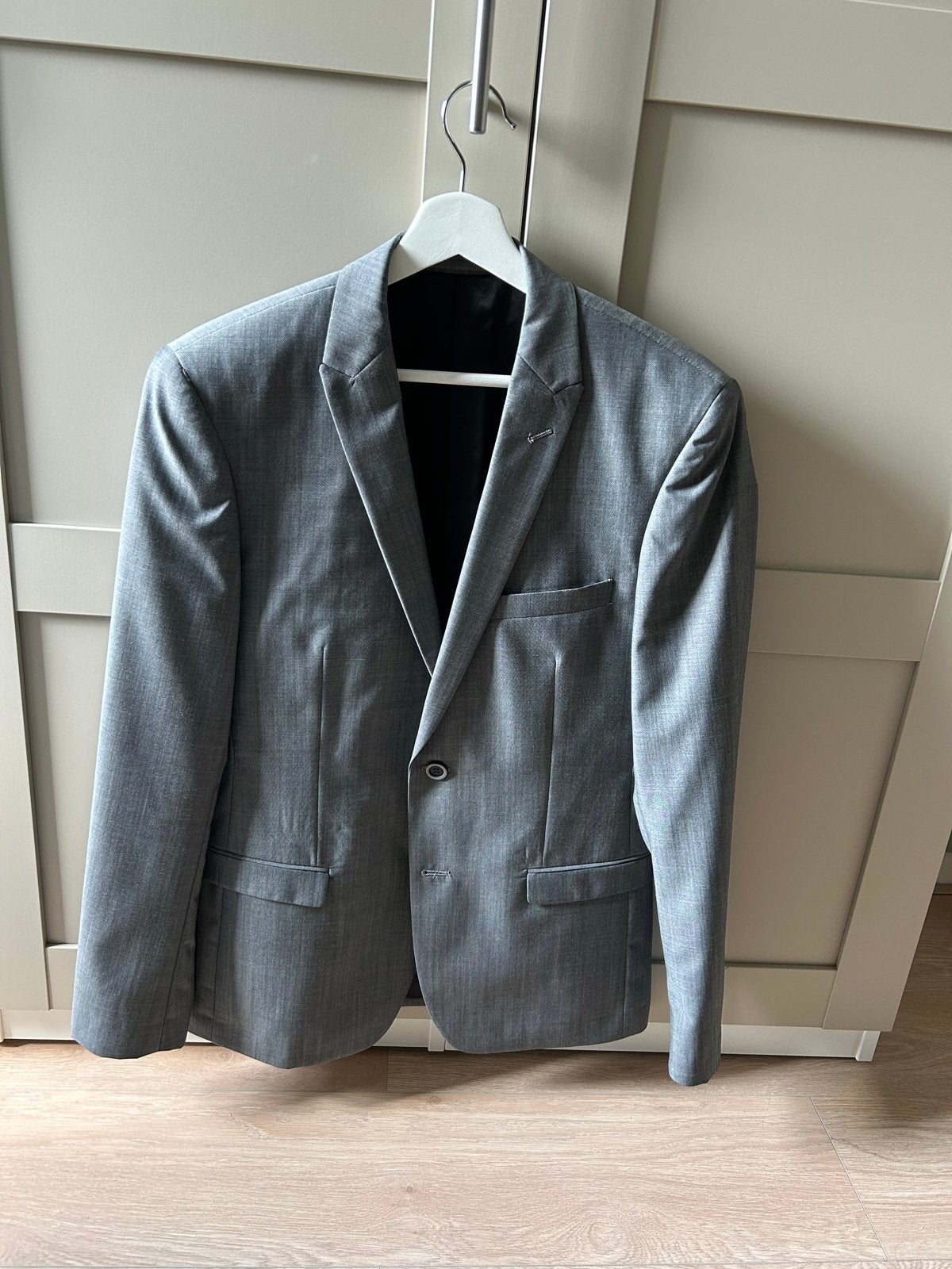 Mundo lichtgrijs colbert / blazer voor heren - Maat 50, Ophalen of Verzenden, Gedragen, Maat 48/50 (M), Grijs