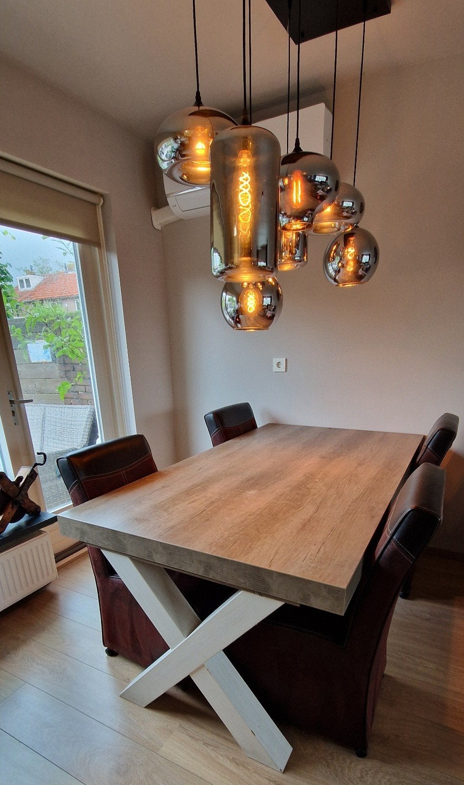 Eetkamerset te koop, Ophalen, Gebruikt, 50 tot 100 cm, 150 tot 200 cm