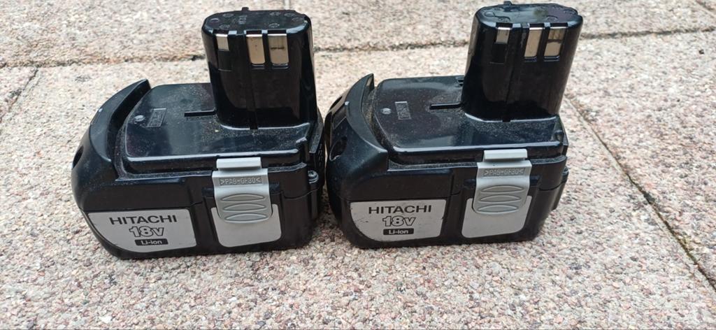 2x Hitachi 18V Li-Ion Accu EBM 1830 - Weinig gebruikt, Ophalen of Verzenden, Gebruikt, Overige typen