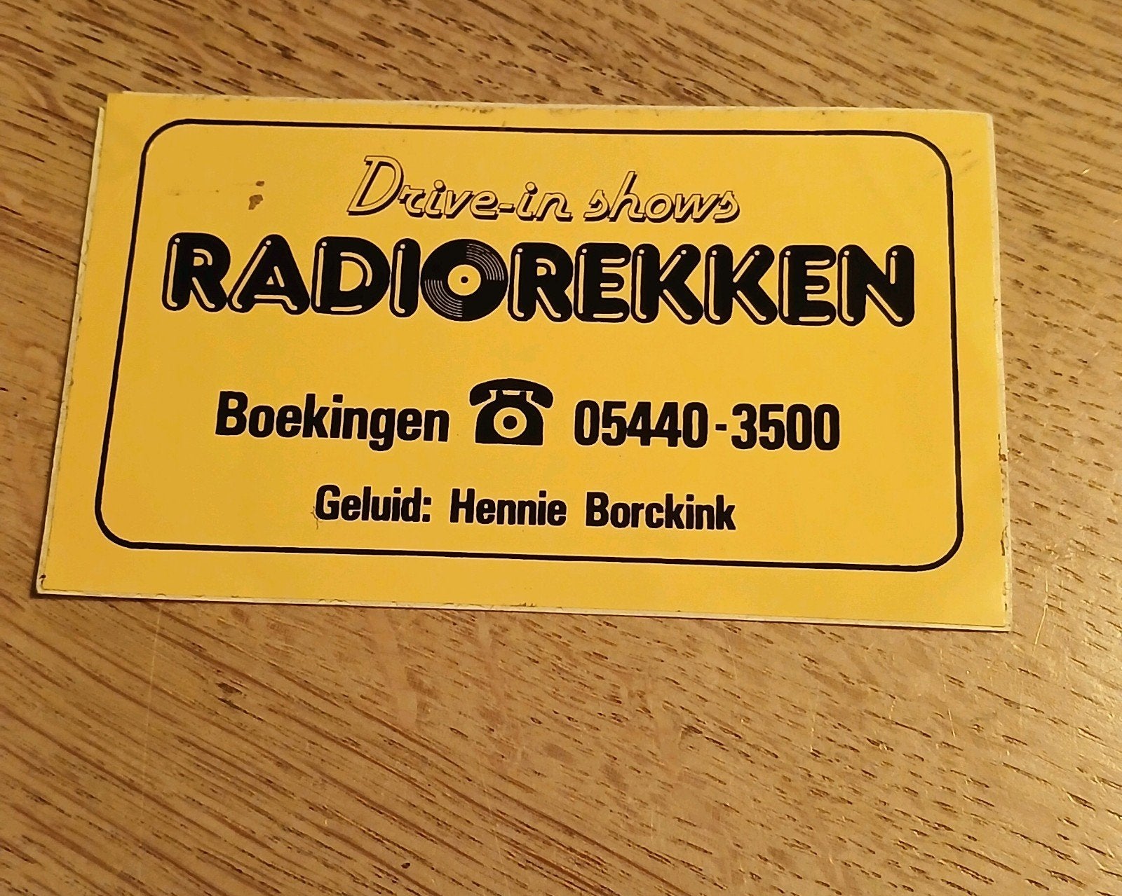 Sticker Drive-In show Radiorekken GROENLO e.o., Ophalen of Verzenden, Zo goed als nieuw