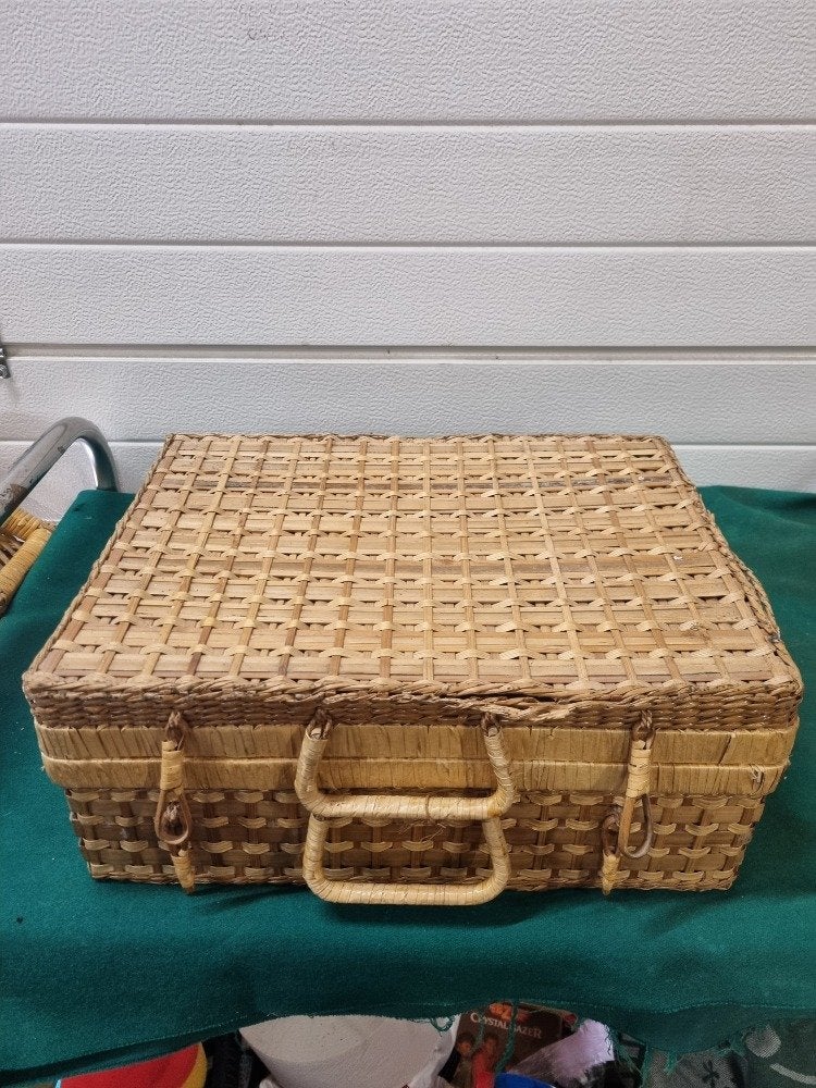 opbergmand riet met deksel, Huis en Inrichting, Ophalen of Verzenden, 'T Olde Gre-j, Info@toldegrej.nl, Endepoelstraat 20f Didam