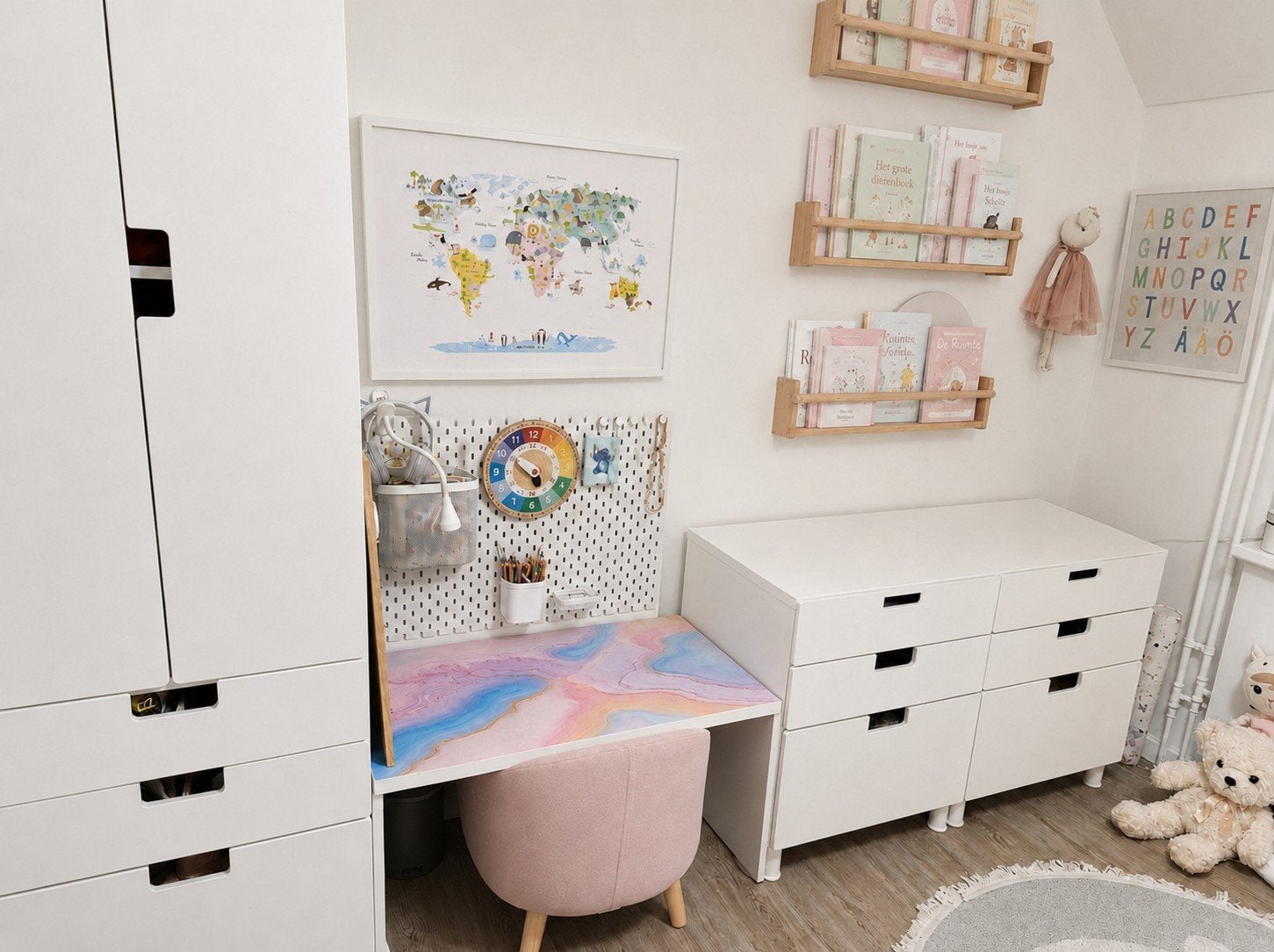 Complete kinderkamer meubelset IKEA STUVA – goede staat, Ophalen, Jongetje of Meisje