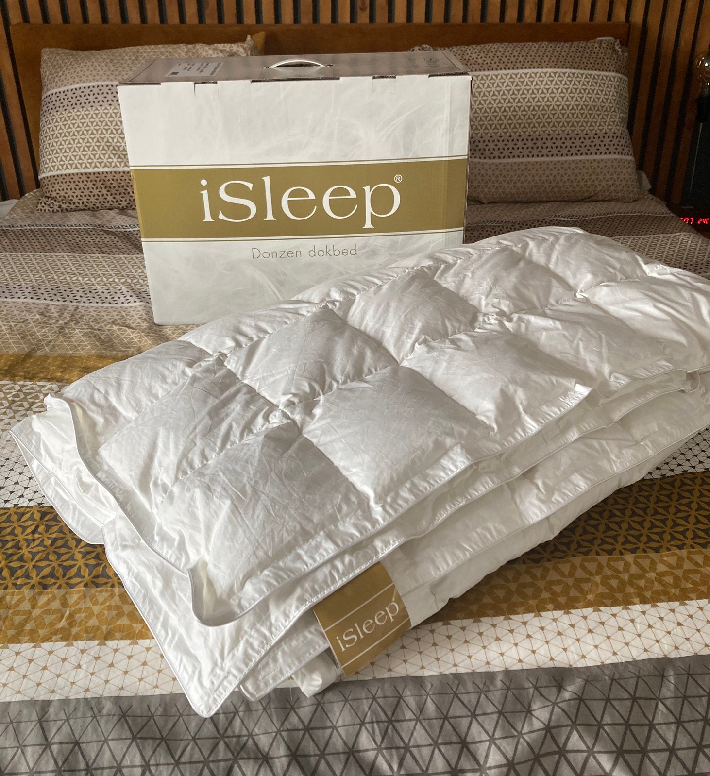 Dekbed 4 seizoenen Ganzendons Isleep Gold, Verkoelend, Lits-jumeaux, Wit, Nieuw