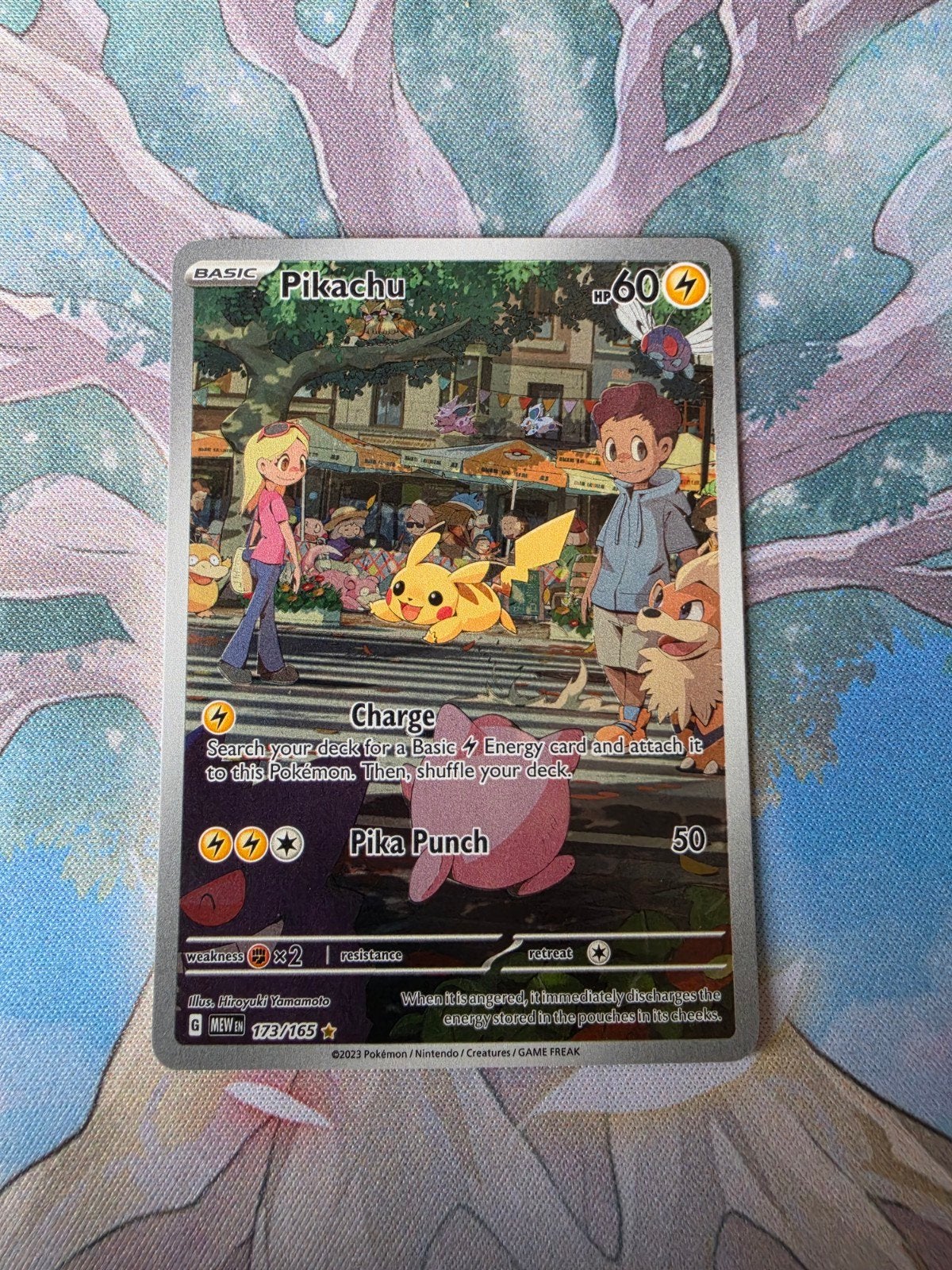 pokemon 151 pikachu illustration 173/165, Ophalen of Verzenden, Nieuw, Losse kaart, Foil