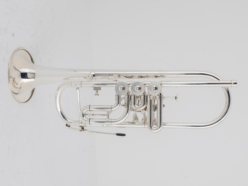 Gebruikte Bes Trompet Schagerl Salzburg, verzilverd, Muziek en Instrumenten, Gebruikt, -, -, Ophalen of Verzenden