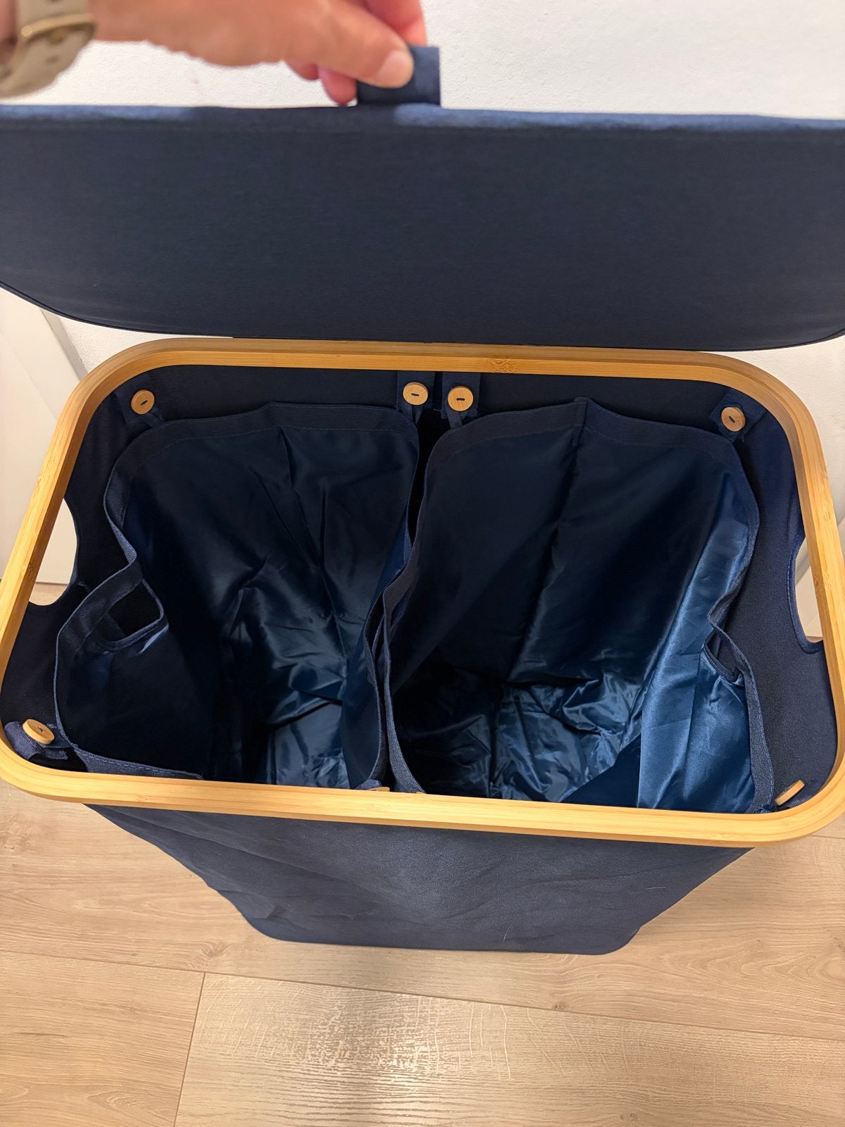 Wasmand Lonbet 2 vakken - 150 liter, Ophalen, Zo goed als nieuw