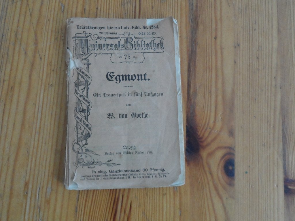 W. Goethe - egmont, Ophalen of Verzenden, Gelezen