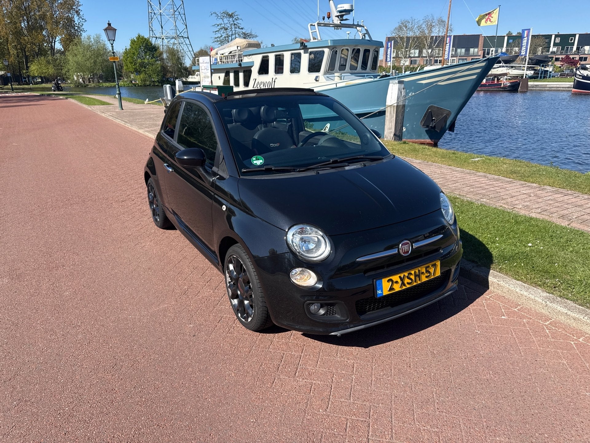 Fiat 500 C 0.9 TwinAir Turbo 500S, Auto's, Fiat, Gebruikt, Euro 6, Cabriolet, Leder en Stof