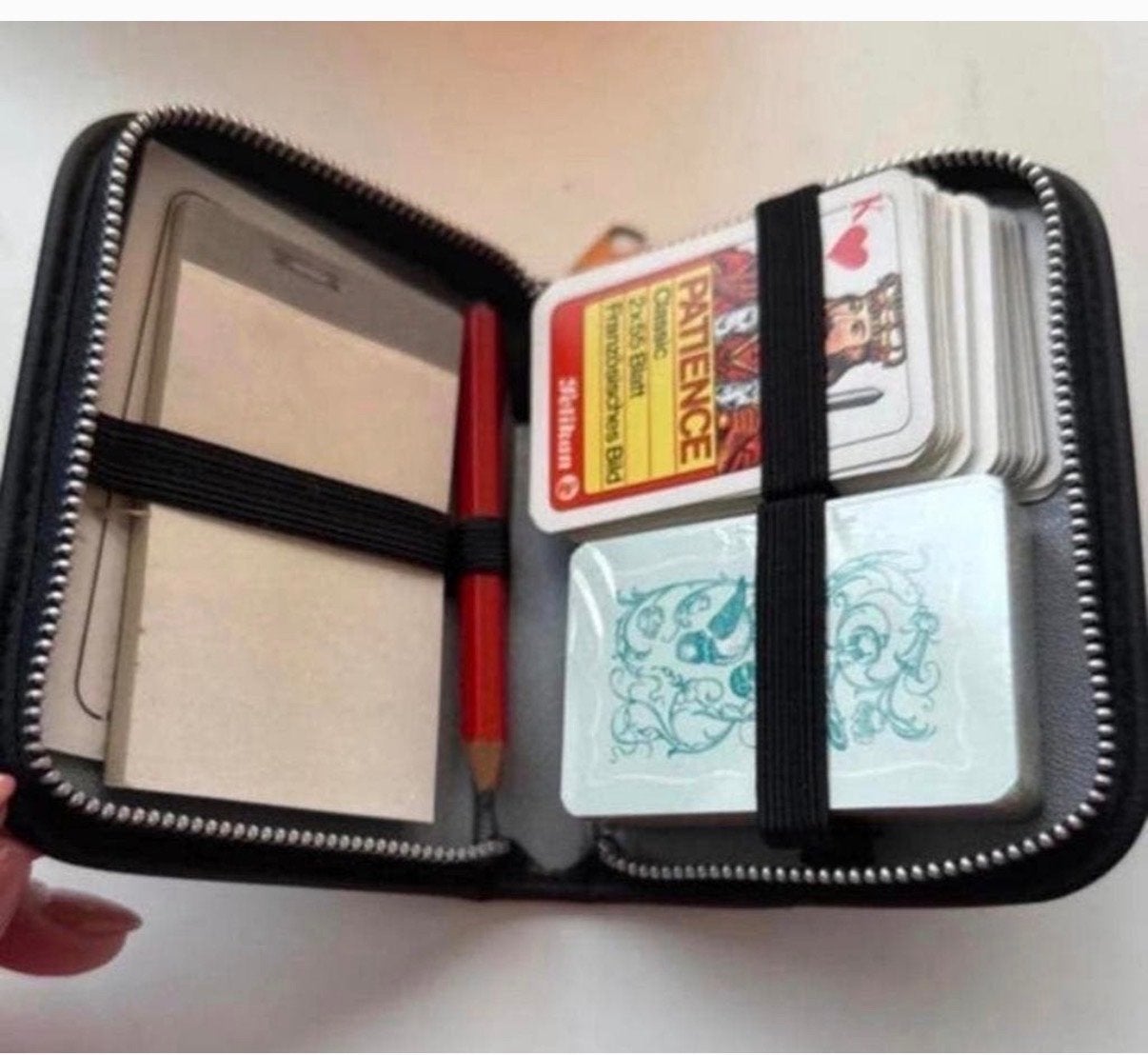 Speelkaarten Reissetje in Mooi Etui - Patience, Ophalen of Verzenden, Gebruikt, Speelkaart(en)