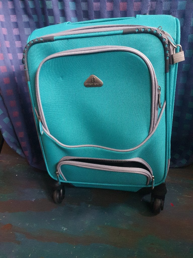 Enrico Benetti rol koffer turquoise, Overige materialen, Wieltjes, 50 tot 60 cm, Ophalen of Verzenden