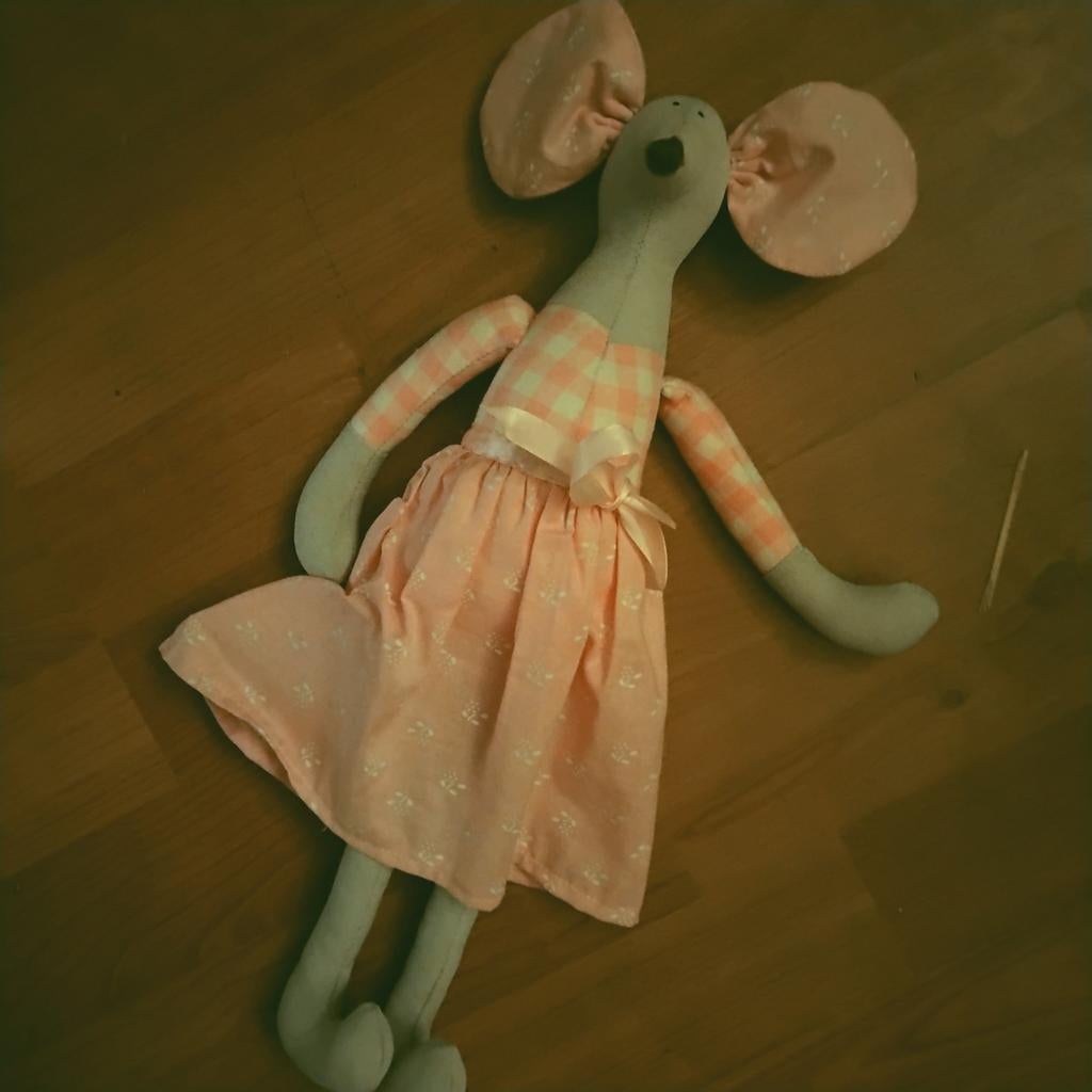 Miep de muis,  knuffel met roze jurk, Kinderen en Baby's, Speelgoed | Knuffels en Pluche, Muis, Gebruikt, Overige merken, Ophalen of Verzenden