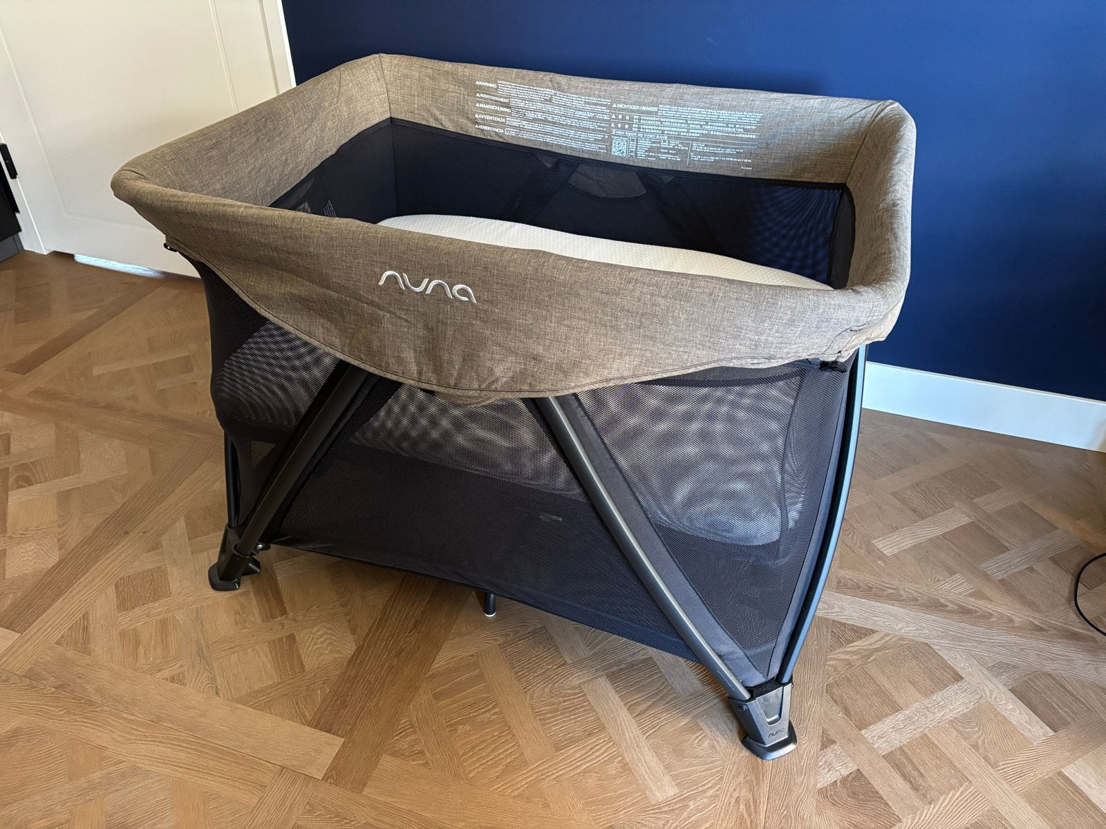 Nuna Zeno Aire campingbed - Zo goed als nieuw, Ophalen, 70 tot 85 cm, Zo goed als nieuw, Minder dan 140 cm