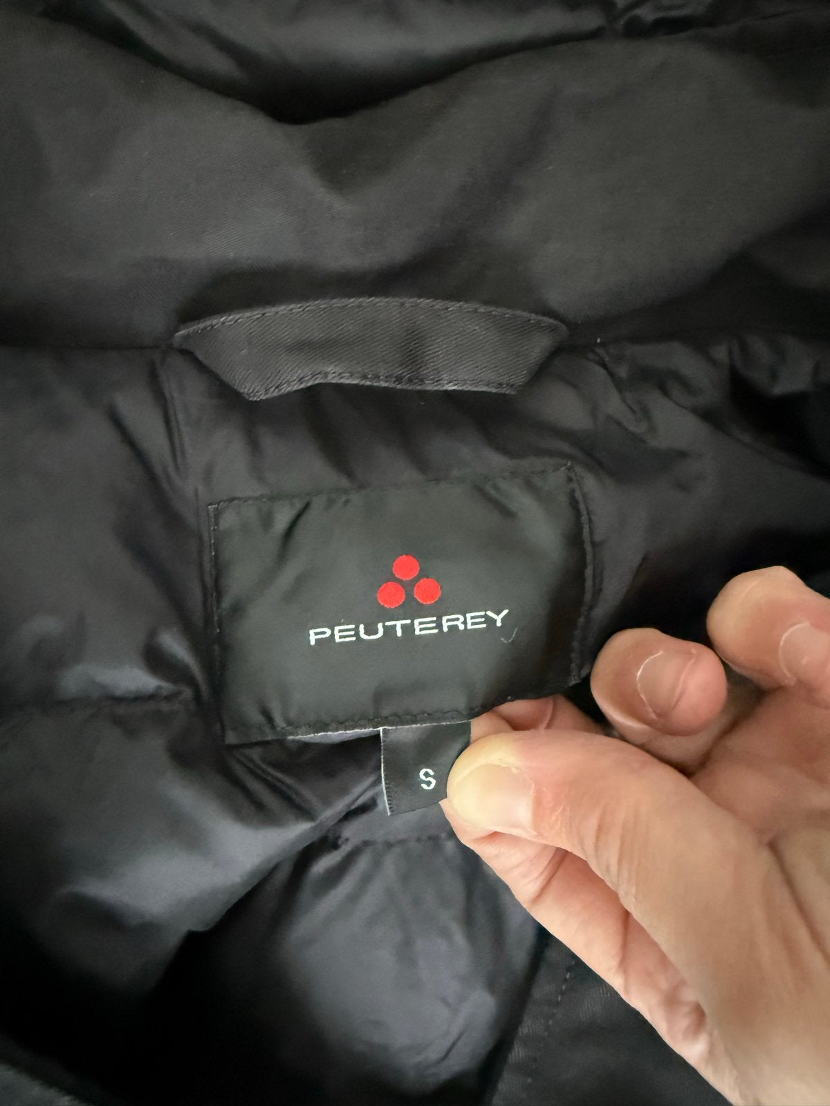 Peuterey winterjas jongens zwart maat S/176, Ophalen, Zo goed als nieuw, Maat 46 (S) of kleiner, Zwart