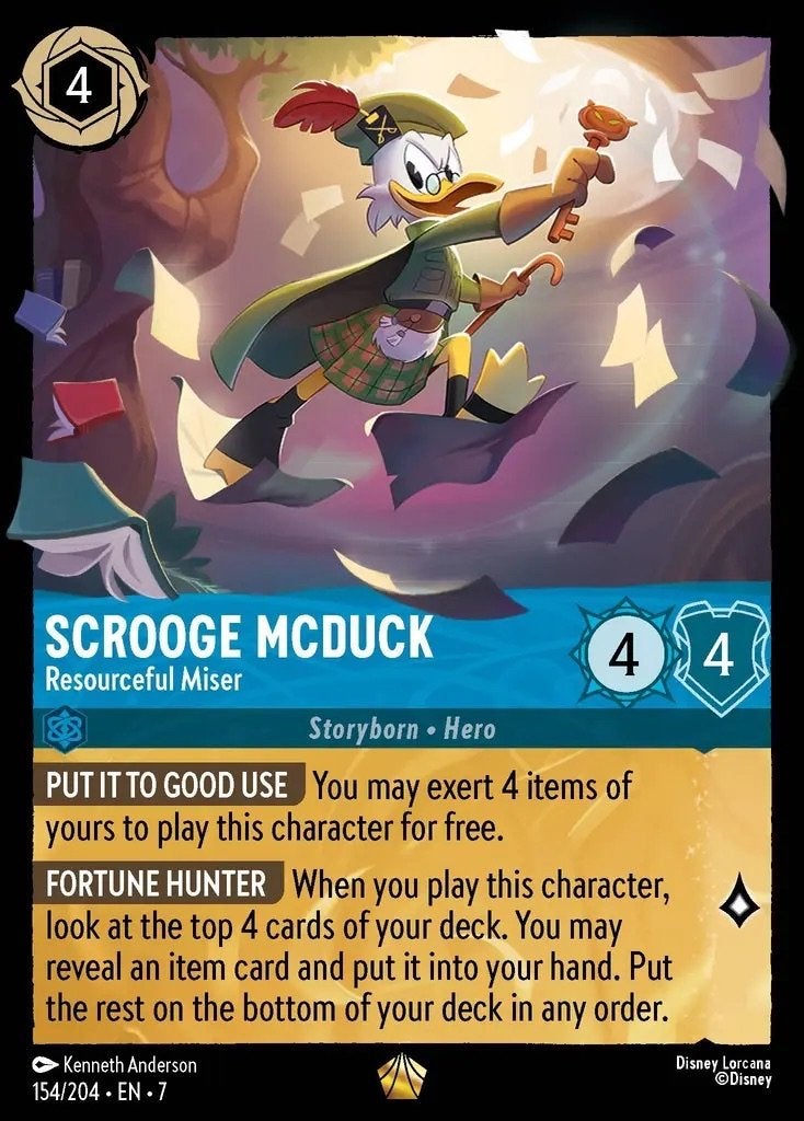 Disney Lorcana - Archazia's Island - 154 - Scrooge McDuck, Ophalen of Verzenden, Nieuw, Losse kaart