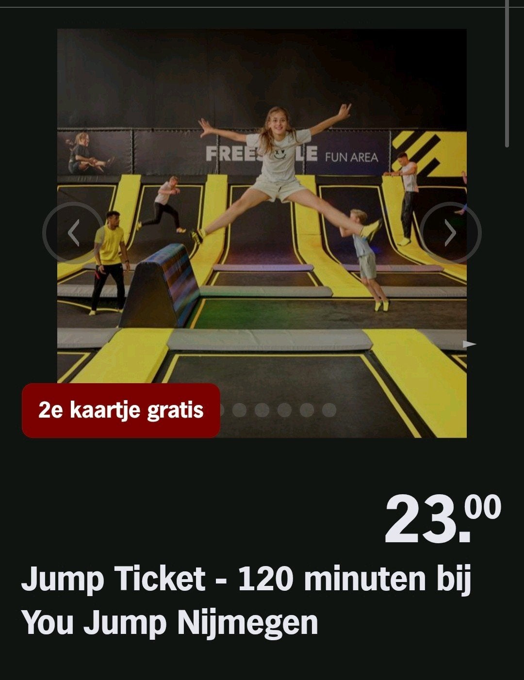 YOU JUMP NIJMEGEN ♡ 2e kaartje gratis (AH SPAARKAARTEN), Tickets en Kaartjes, Overige soorten
