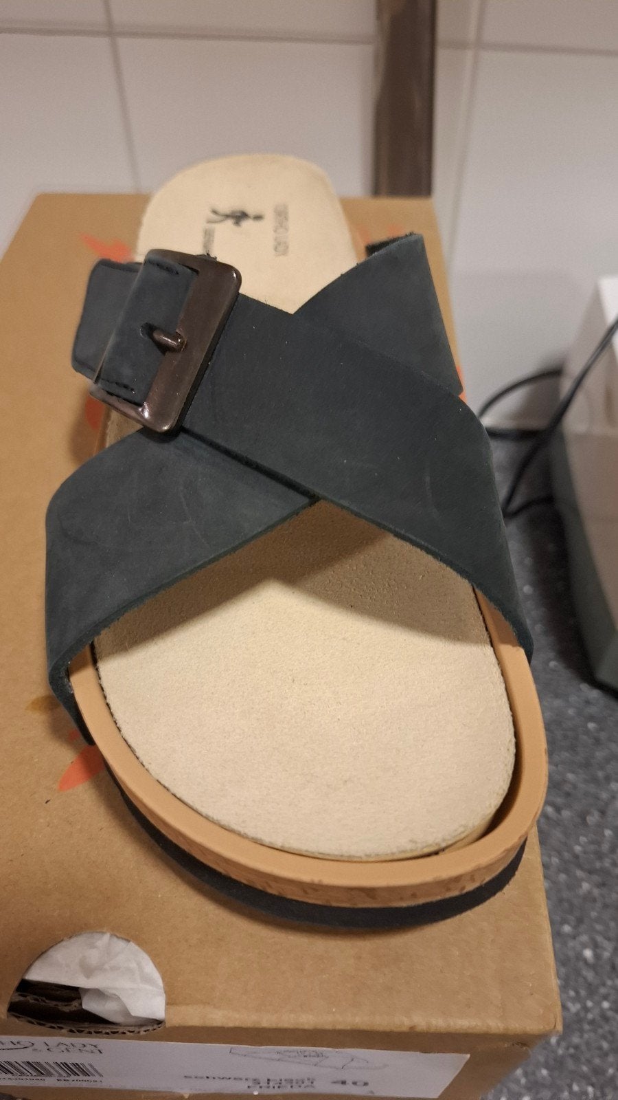 Ortholady slippers met uitneembare zool - Maat 40, Slippers, Zwart, Nieuw, Ophalen of Verzenden