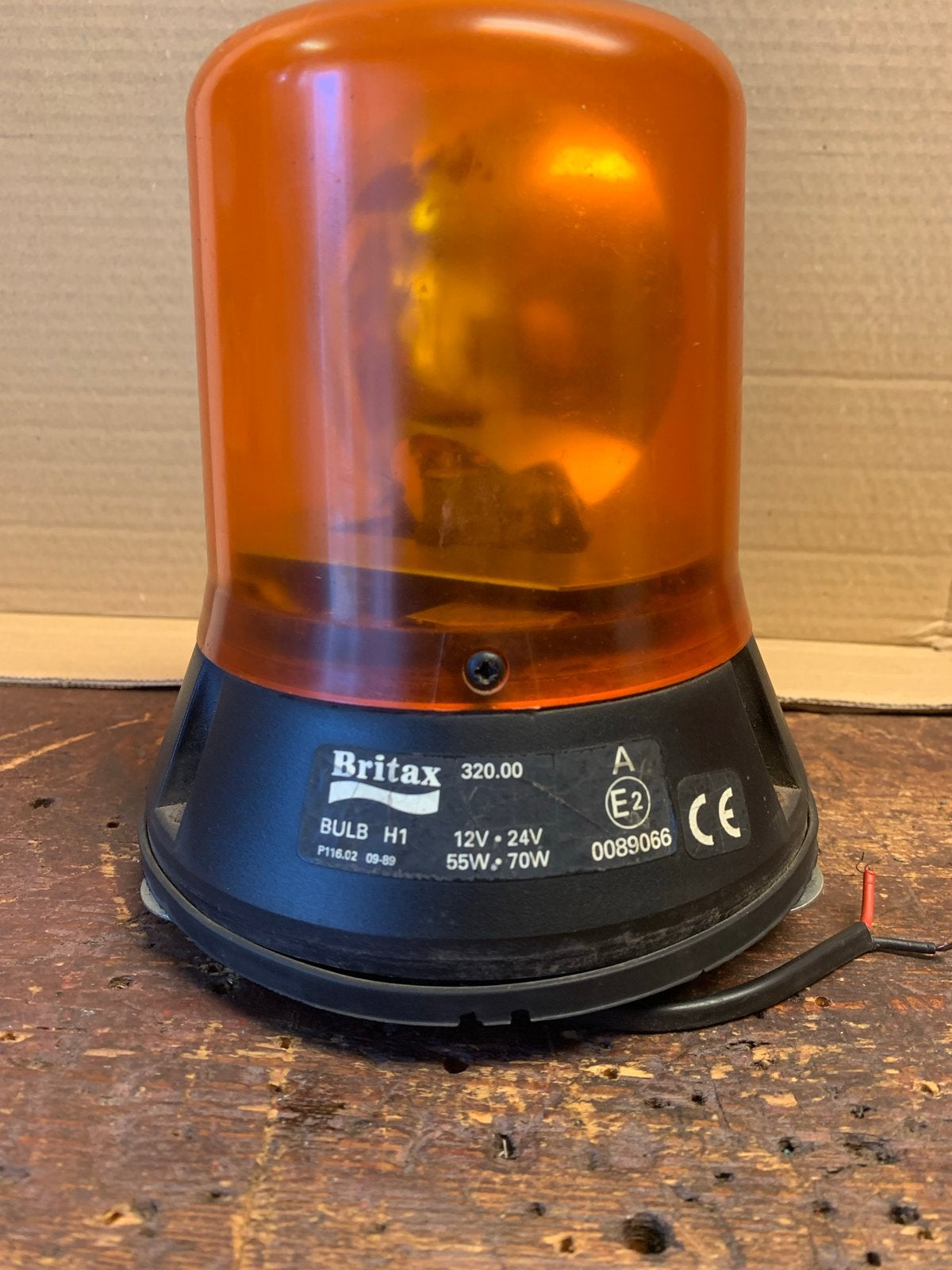 Britax 320.00 Zwaailamp Oranje 12V-24V H1 Lamp, Auto-onderdelen, Verlichting, Ophalen of Verzenden, Gebruikt, Overige automerken