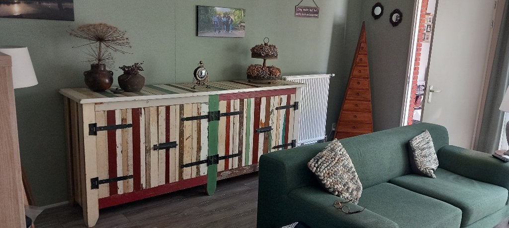 Dressoir Piet Hein Eek stijl, Ophalen, Met deur(en), Zo goed als nieuw, 200 cm of meer
