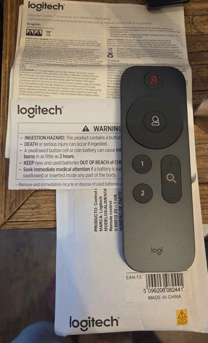 Logitech Rally Afstandsbediening RF Draadloos Webcam, Ophalen of Verzenden, Nieuw, Origineel, Pc