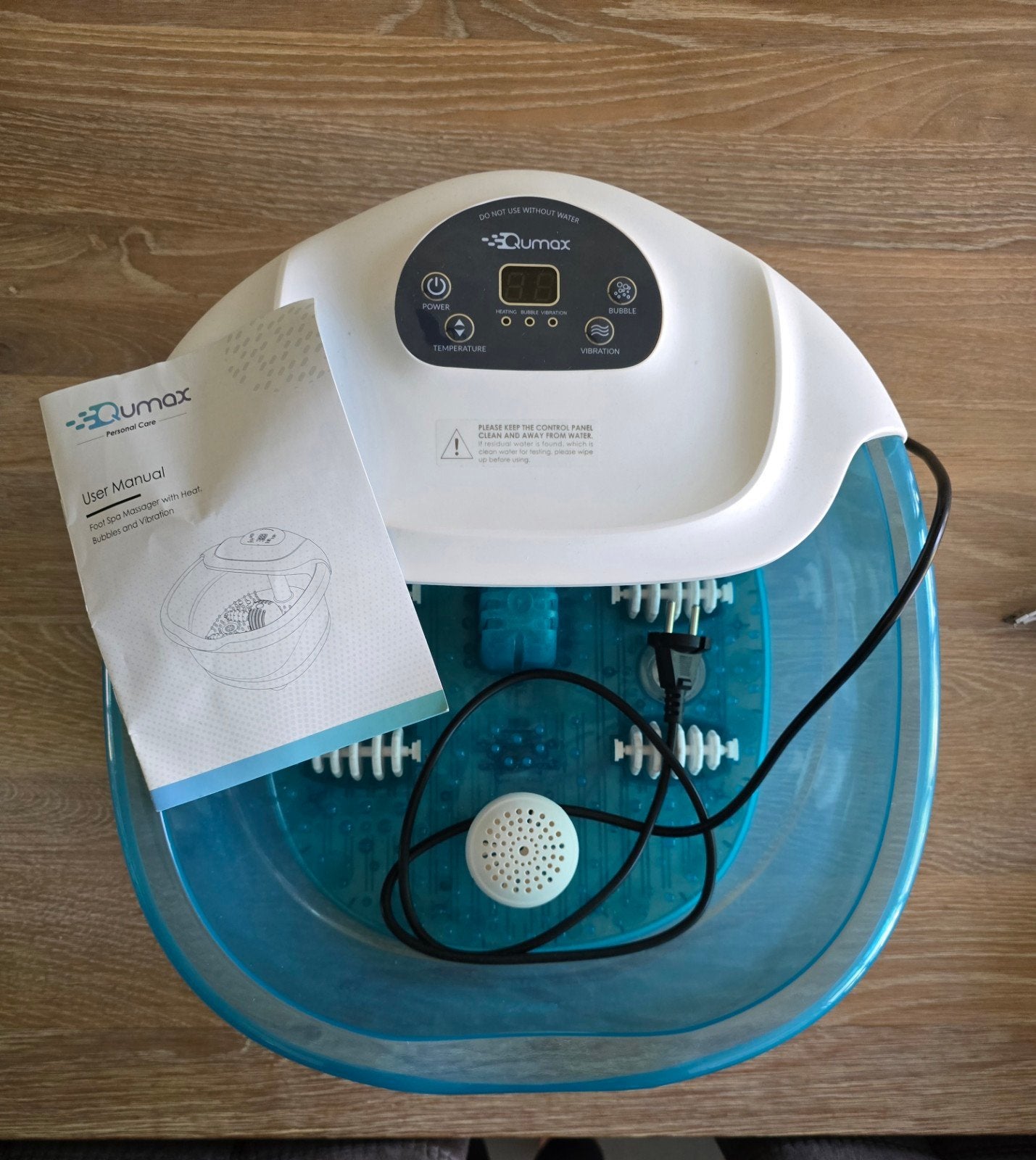 Qumax Voetspa Massageapparaat met Warmte, Bubbel & Vibratie, Ophalen, Zo goed als nieuw, Hand- en Voetverzorging